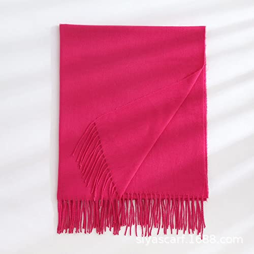 Echarpes Femmeprintemps Nouveau Cachemire Artificiel Rose Rouge Littérature Et Art Tout Match Étudiant Longue Écharpe Chaude Châle Doux Forme De Gland Classique Doux pour La Peau Cadeau De Fête