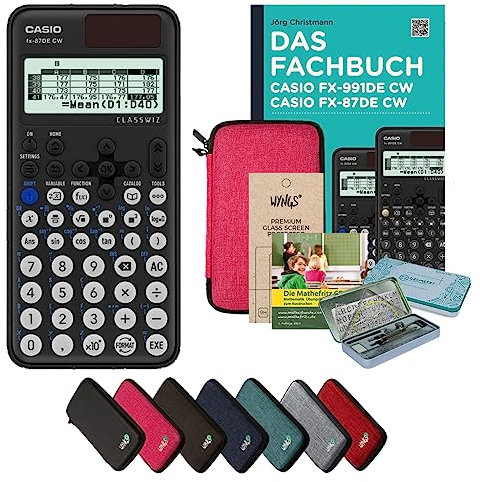 CALCUSO Streberpaket Pink mit Taschenrechner Casio FX-87DE CW