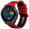 kwmobile Pulsera Compatible con Garmin Forerunner 965/955 / 945/745 Correa - 1x Correas de Silicona Flexible - Tamaño Ajustable - Rojo/Negro