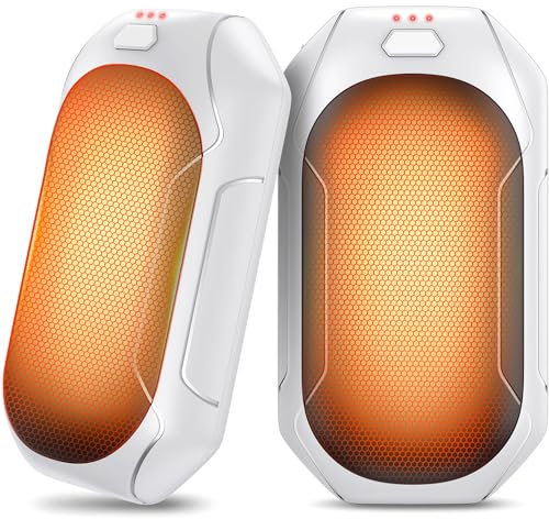 Hand Warmers Rechargeable, Magnetic Electric Hand Warmer 2 Pack 4000mAh, 3 Levels Heat Up to 145℉, Long Lasting 16 Hrs Heating Portable Perfect for Outdoors, Great Gift For Women Men