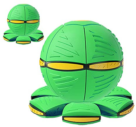 Cosiki Boule Magique de Déformation, Boule de Soucoupe Volante en Plastique 6 Lumières Portables pour Le Sport (Vert)