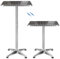 MAYMA Bistrotisch, quadratisch, mit klappbarer Platte, höhenverstellbar, für Innen und Außen, MDF, Edelstahl, hoch, 2-in-1, Aluminium, faltbar, 70 cm/110 cm