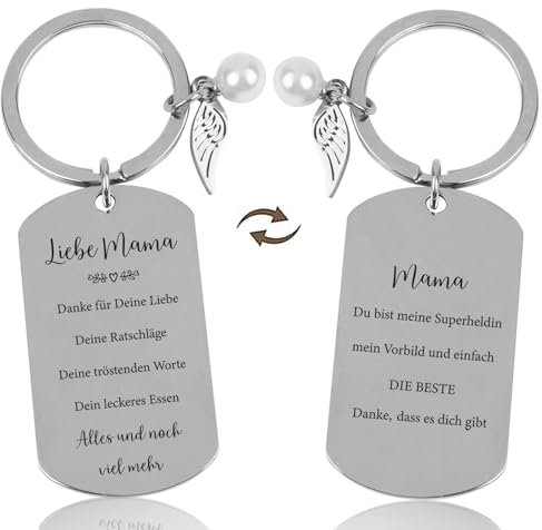 Schlüsselanhänger Geschenke für Mutter Ich liebe dich Mama Damen Muttertag Geschenk Erntedankfest Weihnachten Geburtstag Geburtstagsgeschenk Mütter Geschenkideen Muttertagsgeschenk (Liebe Mama)