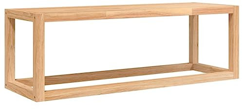 Porte Serviette Salle de Bain, Porte Serviette Murale Barre Porte Serviette Porte-Serviette 60x20x20 cm Bois Massif de Noyer