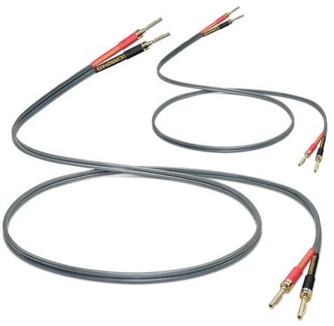 WOWLED Bi-Wired OFC Speaker Cable with Pin Banana Plugs, 2 Pack 12AWG 4m / 13FT HiFi Cold Welding Oxygen Free Copper Speaker Wire Cable with Plated Banana Plugs for Audio Home Theater Audiophile