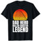 Dad Hero Roller Coaster Legend Fathers Day T-Shirt