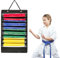 Espositore per 8 Cinture Karate, Supporto per Cintura di Taekwondo con PVC Antipolvere, Organizer per Cinture di Arti Marziali, Organizzatore da Parete per Taekwondo e Studenti di Arti Marziali,Nero
