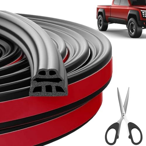 FSWWSF 10.39 M Gummidichtung Selbstklebende, Sechs-Loch universal Autotür, Auto TüRdichtung, Autotürdichtung Kantenschutz für Autotür Pkw-Motorhaube Kofferraumtür Wasserdicht Anti-Staub. (Schwarz)