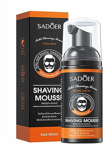 Schiuma da barba Mousse Idratante Rasatura per gli Uomini Formato da Viaggio Crema da barba Delicata Barba Ammorbidente Crema da barba da uomo Lenisce la pelle e idrata il gel da barba dei capelli del