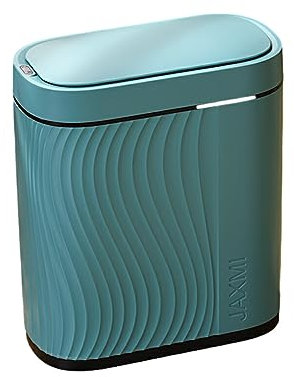 QTTYREV garbage can Plastic Trash Bin With Smart Sensor Space Clean And Fresh Sealing Lock Garbage Bin, emerald green, 8L