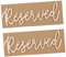 Amosfun 4 Stück Reservierte Karte Schilder Für Restaurantreservierungen Eingangsschild Schild Für Reservierte Sitzplätze Für Hochzeiten Reservierte Schilder Für Die Hochzeit Golden Hölzern