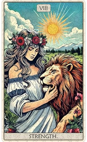 Fantasy Puzzles Tarot-Puzzle aus Holz, Stärke 250 Teile, 21 x 35 cm