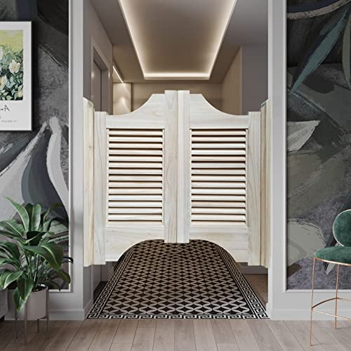 Porte larghe per saloon grezze ecologiche, per interni cucina, bagno, divisorio, 110 x 89,9 cm