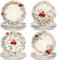 OBUSATT 100PCS Spring Vintage Floral Paper Party Plates Wildflower Birthday Party Supplies 9 Inch Disposable Spring Summer Flower Tableware for Wedding Bridal Baby Shower Birthday Party Decorations