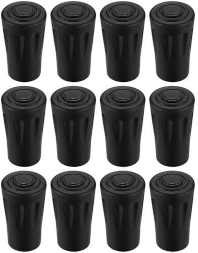 WOLMIK 12 tapas para bastones de caminar, puntas de goma para bastón, protector de punta de bastón de senderismo, amortiguador de goma para bastones de caminar, asfalto, grava, montañas, accesorios