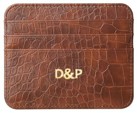 Portafoglio personalizzato per carte di credito da donna, con iniziale in oro e argento, carino portafoglio ultra minimalista, sottile e sottile, tasca frontale da uomo, 2#, Portafogli Donna