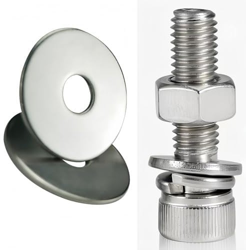 M6 Washers, M6 x 20mm Penny Washers, A2 304 Stainless Steel Washers, Flat Repair Washer, Large Metal Washers, Plain Round Chrome Washers for Screws & Bolts(Pack of 20)