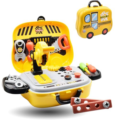 Kinder Werkzeugkoffer Spieleset Kreissäge Koffer Werkzeug mit Rollen