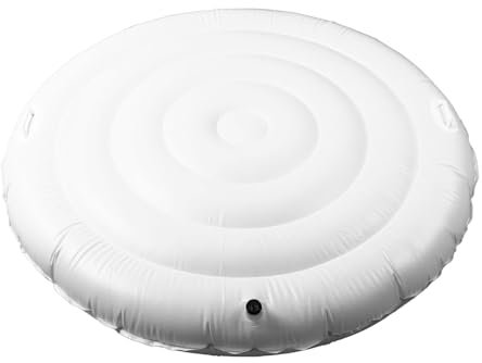 Whirlpool Abdeckung Rund, 140cm Aufblasbare Poolabdeckung Winddicht Regensicher Whirlpool Abdeckung für Outdoor Tub Protector Deckel