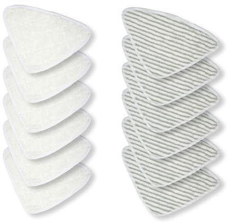 12 Stück Mikrofaser Ersatzbezüge Kompatibel mit Vileda Steam Plus Dampfreiniger – Ersatzpads Kompatibel mit Vileda Dampfreiniger & Bodenwischer, Langlebig und Perfekte Passform