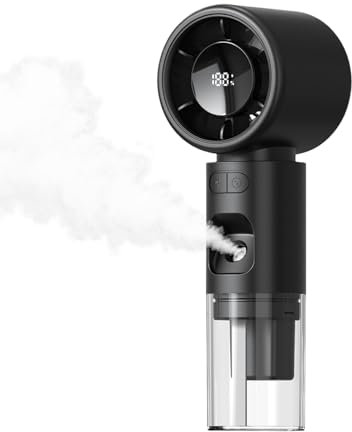 keloppasit Misting Fan | Rechargeable Handheld Personal Spray Water Mist Fan,Mini Spray Water Cooling Tool with Digital Display for Outdoor Camping Home Makeup