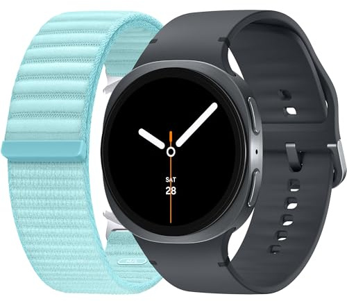 Samsung Galaxy Watch8 (Dark Gray, BT, 44mm) + Fabric Band, Smartwatch Galaxy AI, allenatore personale, design resistente agli urti, monitoraggio attività fisica e sonno, One UI 8[Versione Italiana]