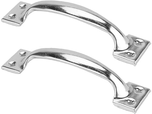HOMOCONO Poignées de Porte de Garage en Acier Inoxydable Design Simple 150 MM Accessoire de Porte Coulissante Poignée Rétro Lot de 2