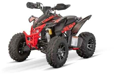 NITRO MOTORS 250cc Maxi Quad Celavi RS10 4-Gang Manuell Platin Alu-Felge, Farbe:Rot