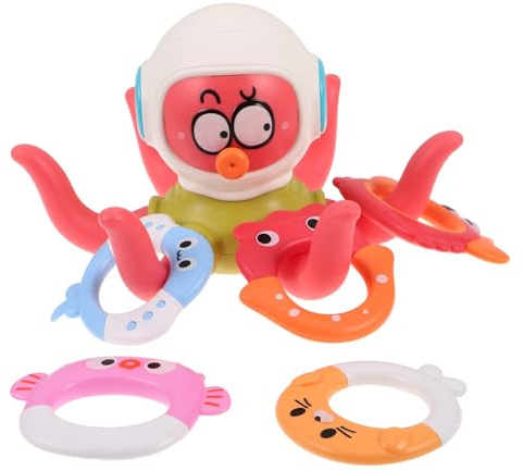 Gatuida Octopus Pool Ring Toss Spiel Wasserspaß Badezimmer Wasser Schwimmtiere Pool Outdoor Lernspielzeug