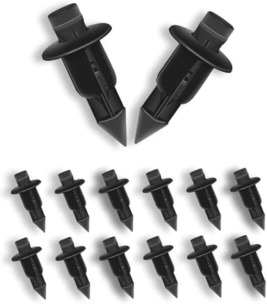 HUVZOR Juego de 100 Remaches Plásticos 6mm para Carenado Moto/Coche - Compatible con Yamaha, Suzuki, Kawasaki, Honda; Fijación Segura para Molduras y Paneles de Carrocería Universal