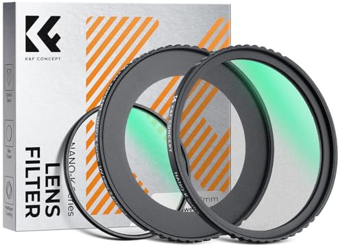 K&F CONCEPT UV Filter + 58mm Black Mist 1/4 Filter + Filteradapterring | kompatibel mit Canon PowerShot V1 Digitalkamera,Reinigungstuch,3M Klebekleber,Schlüsselanhänger,Angelschnur,Nano-Klear,FP706