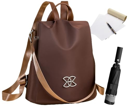 Generico Zaino antifurto da donna - Borsa a tracolla Oxford leggera di grande capacità | Zaino casual, da viaggio Bishe, tasca sicura con cerniera nascosta, borsa multifunzionale alla