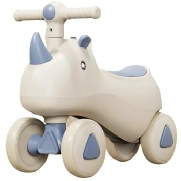 Twister Auto Wiggle Auto for Kinder, Einhorn-Laufrad, kein Pedal, Schiebeauto, for drinnen und draußen, Spielzeug for Aufsitzen for Jungen und Mädchen Rutschauto(Bleu,with Music Light)