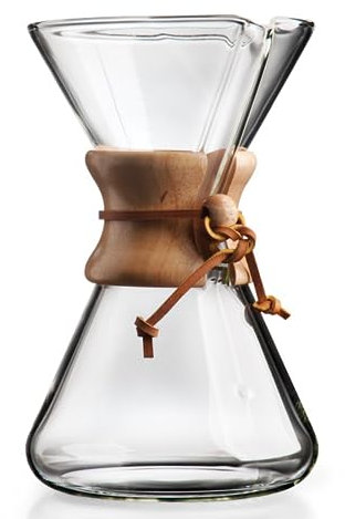Chemex Kaffeebereiter aus Glas, mundgeblasen, für 8 Tassen