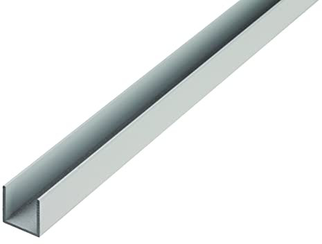 Alberts 475697 Profilé en U | aluminium, naturel | 1000 x 15 x 20 mm