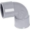 Raccord PVC gris coudé 87°30 - Ø 40 mm - Double emboîture - Nicoll