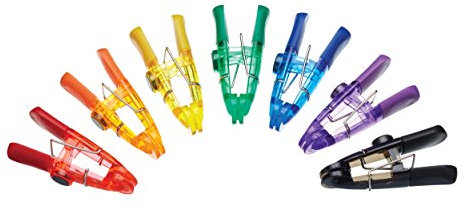 KitchenCraft Magnetic Plastic Bag Clips / Memo Holders - Assorted Colours (Pack of 7)