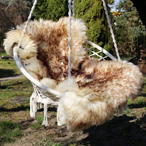 Hollert Merino Schaffell Lammfell geflammt Stracciatella ökologische Gerbung verschiedene Größen Größe 110-120