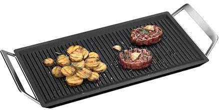 Electrolux Plancha Grill, E9HL33, Fondo in Acciaio inox, Rivestimento Antiaderente in Lotan, Massima Facilità di Pulizia, Adattabile ad Ogni Fonte di Calore, 52x24x2 cm