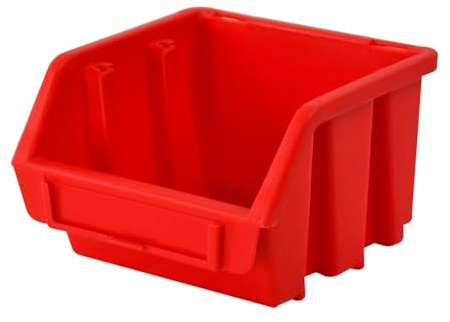 Faithfull Ergobox Interlocking Storage Bin Size 1 Red 116 x 112 x 75mm
