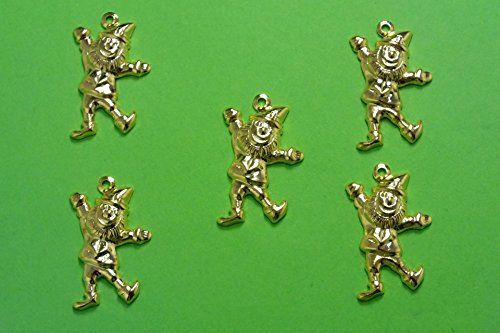 Boutique d'isacrea LOT 5-Charm Metal Gold: Wichtel 24 mm – Anhänger Deko aus Metall – DIY für Verschönerungen von Schmuck, Scrapbooking.
