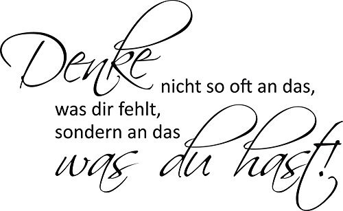 GRAZDesign Wandtattoo Sprüche Motivation für Betrieb, Büro, Wohnzimmer, Sport Wandaufkleber - 82x50cm / 070 schwarz