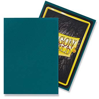 Dragon Shield Matte, Petrol 100 Kartenfolien Kartenhüllen Sleeves - für Sammelkarten wie Pokemon Magic - Standardgröße