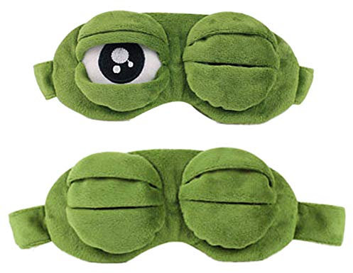 LHKJ 3D Schlafmaske Nette Frosch Augen Maske Schlafbrille Schlaf Reise Maske