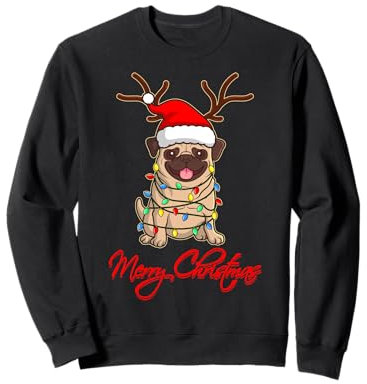 MERRY CHRISTMAS MOPS Ugly Christmas Lustige Hunde Geschenk Sweatshirt