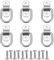 KAHEIGN 6Pcs D Ring Spannring Lastanker - Angeschmiedet Zurrring Bodenbefestigung Spannring mit 12Pcs Schrauben zur Ladungssicherung in Anhänger Lastwagen Boot Autos Kajak