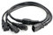 HangTon USV PDU Computer PC Stromverteilerkabel IEC320 C14 bis 3 x C13 10A 250V Verlängerungskabel (c14-3xc13 (1 m))