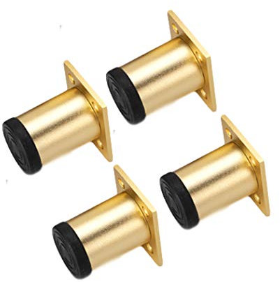 4 Möbelfüße Möbelbeine, Schrankfüße, Tischfuß aus Aluminiumlegierung, runde Sofa Füße, Fuß des Bettes, DIY-Ersatzfuß-Hardware-Zubehör, Gold