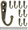Kyrio 40 ganci appendiabiti da parete con viti, ganci per accappatoi, appendiabiti, ganci rustici, per borse, cappelli, chiavi, zaini, porte, camera da letto (bronzo)