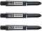 WINMAU Signatur Nylon Schwarz und Silber MvG Design kurz Schäfte - 1 Satz pro Packung (Insgesamt 3 Flüge)